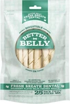 Fresh Breath Dental Twist Sticks,highly Digestible Rawhide For Dogs, 25 Count. Fixed Price $24.48.