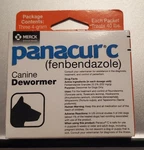 Panacur Canine Dewormer Dogs Gram Each Treats 40 Lbs (3 Packets). Fixed Price $14.99.
