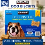 Kirkland Signature Chicken Meal & Rice Formula Dog Biscuits, 15 Lb. Fixed Price $60.95.