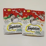 Two New Packages Temptations Snacky Snowman Bobble Toy And Treats For Cats. Fixed Price $29.99.