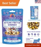 High-protein Freeze-dried Dog Treats Steak Frites Dinner, 1OZ Nutrition Boost. Fixed Price $13.49.