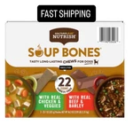Rachael Ray Nutrish Soup Bones Variety Pack 22 Count, Beef & Chicken - New. Fixed Price $30.10.