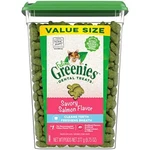 Greenies Feline Cat Dental Treats, Salmon Flavor, 9.75 Ounces Tub. Fixed Price $16.97.