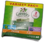 Greenies Petite Natural Dental Care Dog Treats, 36 Oz. Variety Pack, 60 Total. Fixed Price $25.99.