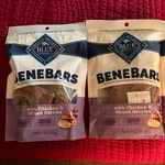 Blue Buffalo Benebars Natural Dry Dog Treats Chicken & Berries 9OZ. Exp 2/26. Fixed Price $8.61.