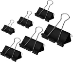 Dstelin Binder Clips Paper Clamps Assorted 100 Count 6 Sizes, Black. Fixed Price $12.93.