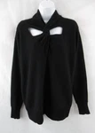 White + Warren Women's 100% Cashmere Black Twist Neck Sweater Size #C404. Fixed Price $69.99.
