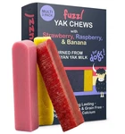 Fuzzl Strawberry, Raspberry, Banana Yak Chews For Dogs 2.67 Ounce (pack Of 3). Fixed Price $36.74.
