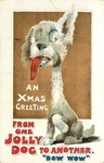 Long Neck Jolly Dog Christmas Embossed Postcard Bb London X60 White Ears Xmas. Fixed Price $12.14.