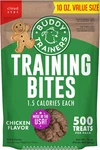 Trainers 10 Oz. Bag Training Bites Soft & Chewy Dog Treats Made With Chicken. Fixed Price $13.99.