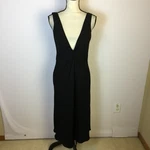 Vtg David Warren New York Midi Dress Sz 6 Womans Black Deep Twist V-neck Plunge. Fixed Price $35.99.