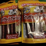 2-DREAMBONE Stuffed Twistz 10 Ct- 20 Total Rawhide-free Chews For Dogs- Pork. Fixed Price $25.99.