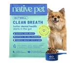 Native Pet Gutwell Clean Breath - Dog Freshener & Dental Pellets 60CT. Fixed Price $17.99.