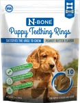 N-bone Puppy Teething Rings Peanut Butter Flavor, 10 Treats, 12 Oz. Fixed Price $16.79.