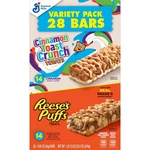 Reese's Puffs & Cinnamon Toast Crunch Cereal Treat Bars Variety Pack, 28 Ct. Fixed Price $14.48.