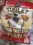 Tuglet Chicken Strips Dog Treats Natural Training With Taurine 16 Oz. Fixed Price $14.00.