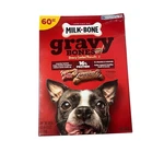 Milk-bone Gravy Bones Dog Treats All Sizes 60OZ Red New Coated Biscuits. Fixed Price $7.99.