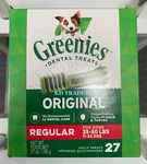Greenies Original Regular Dog Dental Treat Gum Care Fight Flaque Tartar 27CT. Fixed Price $33.95.
