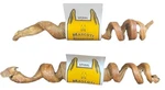 2PK Of 7 -9 Mascoti Spiral Bullysticks, Odor Free. Fixed Price $20.99.