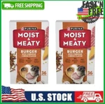 2PACK Purina Moist And Meaty Burger With Cheese Flavor Dry Soft Dog Food Pouche. Fixed Price $31.23.