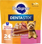 Dentastix Dental Chews For Dogs, Small And Toy Breed Treats, Bacon & Chicken. Fixed Price $8.85.
