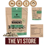 All-natural Freeze-dried Minnows Cat Treats High Protein, Low Carb, 0.5 Oz. Fixed Price $12.79.