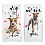 Pitbull Gifts Kitchen Towels Set Of 2, Funny Dog Hand For Bath.... Fixed Price $22.72.