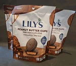 Packs! Lilys Dark Chocolate Peanut Butter Cups No Sugar Added 3.2 Oz Each. Fixed Price $14.97.