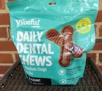 Vibeful By Chewy Cinnamon-flavored Daily Dental Chews For Medium Dogs.. Fixed Price $12.00.