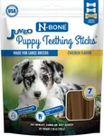 Jumbo Puppy Teething Sticks Chicken Flavor Dog Treats, 7.28-OZ Bag. Fixed Price $17.99.