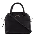 Kate Spade Carli Leather Crossbody Medium Black Satchel Bag Purse. Fixed Price $100.00.