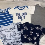 Of 5 Members Marks Boy Bodysuit. 12 Month. Great Condition. Dog Set. Euc. Fixed Price $15.00.