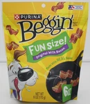 Purina Beggin Fun Size Dog Treats 6 Oz Original With Bacon Resealable Bag. Fixed Price $5.99.