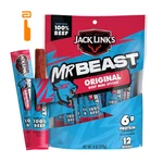 Jack Link X Mrbeast Beef Sticks, Original Mini 6OZ (pack Of 12). Fixed Price $20.49.