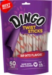 Twist Sticks For Dogs, 50 Count, Rawhide With Real Chicken, Pack Of 1. Fixed Price $21.99.