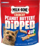 Milk-bone Peanut Buttery Dipped Dog Biscuits With Jif Butter, 32 Oz. Bag. Fixed Price $14.40.