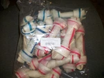 6-6.5" Inch Ranch Rewards Blue & Pink Rawhide Dog Bones Treats Chews 15 Count. Fixed Price $29.99.