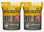 2 X Dog Delights Chewy Lamb Sticks Treats 44 Oz. Natural Snacks. Fixed Price $43.75.