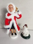 Byers Choice 2007 Blonde Woman Bag Treats Fido's Christmas W/ 1993 Sheepdog. Fixed Price $74.99.