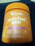 Zesty Paws Skin & Coat Bites, Chicken Flavor - 90 Soft Chews 11/26. Fixed Price $16.00.