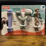 Nylabone Power Dog Ocean Chew Toys Super Durable Arched Bully Braid 3 Pack. Fixed Price $21.98.