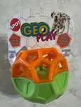 New Geo Play Dual Texture Dog Toy Cube Floats Open Section For Treats. Fixed Price $12.88.