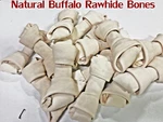 American Buffalo Rawhide 6-7" Bones 4 Lbs Bulk 100% Natural Dog Chews. Fixed Price $38.95.