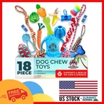 Deluxe 18-PIECE Dog Pack Chew, Squeaky, And Rope Toys For Teething Puppies. Fixed Price $46.79.