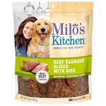 Milo's Kitchen Beef Sausage Slices With Rice Dog Treats, 18 Ounce. Fixed Price $18.29.