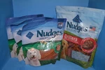 Lot Of Blue Buffalo Nudges Real Chicken/beef Dog Treats. Fixed Price $67.00.