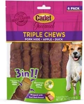 Gourmet Triple Chews Pork Hide, Apple, & Duck Dog Treats - Healthy Fo. Fixed Price $30.90.