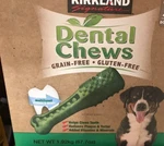 Dental Chews Kirkland Signature 36 Dog Treats 1 Bag Green Sealed New Free Ship. Fixed Price $25.99.