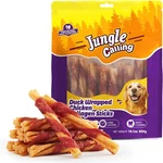 Jungle Calling Chicken Collagen Sticks, Long Lasting Dog Chews, Duck Wrapped. Fixed Price $29.79.