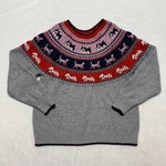 Holiday Time Fair Isle Dog Metallic Ugly Christmas Sweater Size Xl (16-18). Fixed Price $19.95.